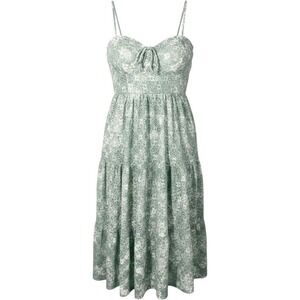 Sugarkiss Floral Sage Green Lace Sweetheart Tank Strap Midi Dress Womens Size XL
